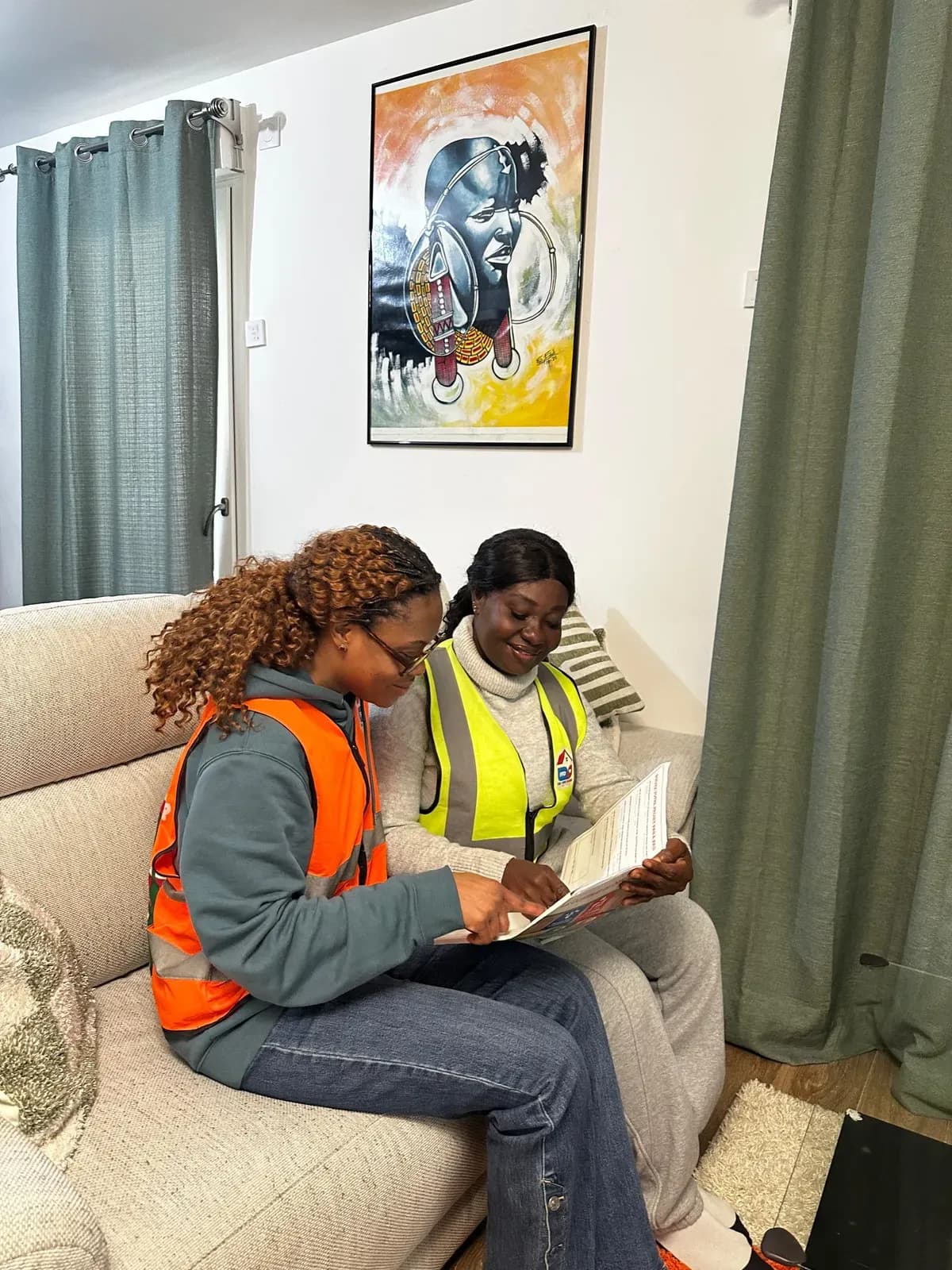 Property advisor walking a client through documents